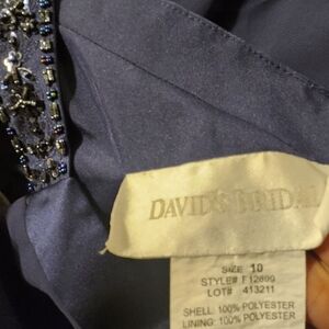David's Bridal Midnight Blue Tuxedo Jacket